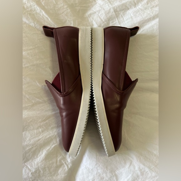 Women's Burgundy Slip-On Loafers - Picture 3 of 9